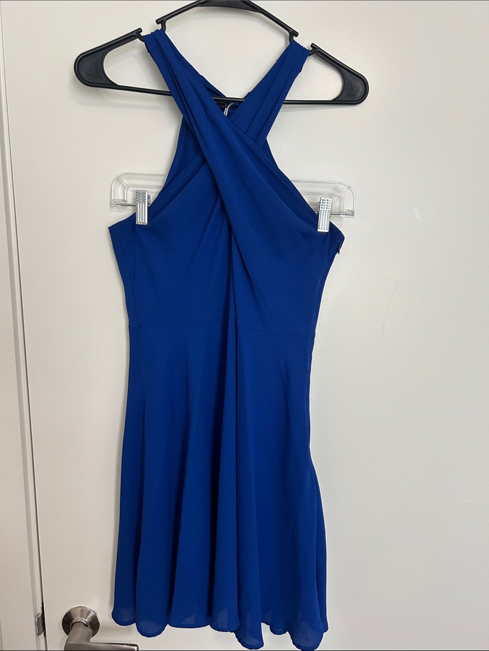 Express Blue Halter Mini Dress, Size 6